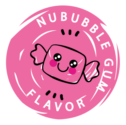NuBubble Gum flavor sticker